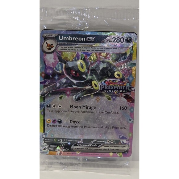 SEALED DOUBLE RARE STAMPED Prismatic Evolutions Umbreon EX 060/131 NM/M